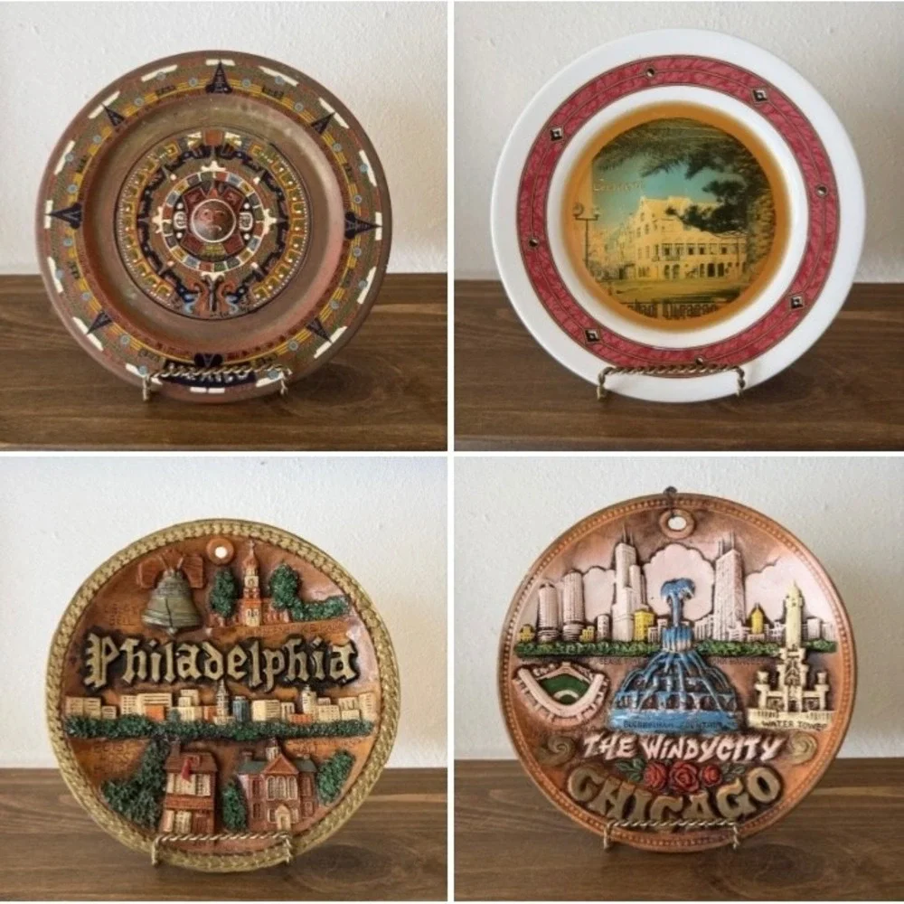 Vintage Busch Gardens Animal Plastic Plate‎ Panda Tiger Lion Gorilla Safari